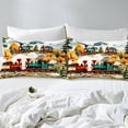 thumbnail image 3 of Erosebridal Railyway Train Duvet Cover Queen,Transportation Theme Bedding Sets Queen Size,Autumn Fall Comforter Cover Queen,Super Cozy Cartoon Room Decor,Reversible,3 Pieces(No Comforter), 3 of 7