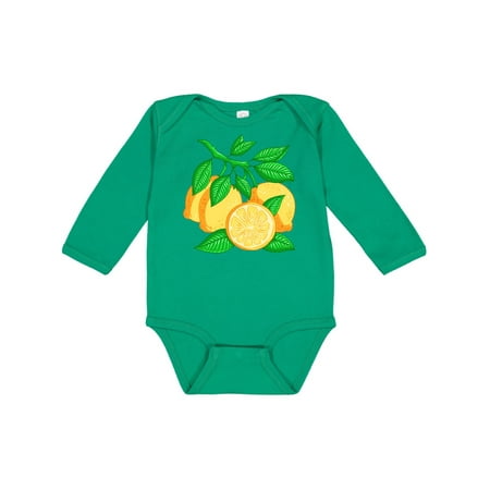 

Inktastic I Love Lemons with Lemon Tree Branch Illustration Gift Baby Boy or Baby Girl Long Sleeve Bodysuit