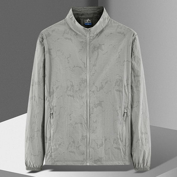 Yusimy Men's Solid Color Sherpa Fleece Full Zip Jacket Stand Collar Long Sleeve Casual Outdoor Coat