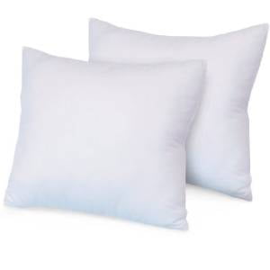 100% Cotton Cover Highest Quality, Feather & Down Pillow, Best use for Decorative Pillows & for Firm Sleepers, Dust Mite Resistant (not polyester (Best Quality Down Pillows)