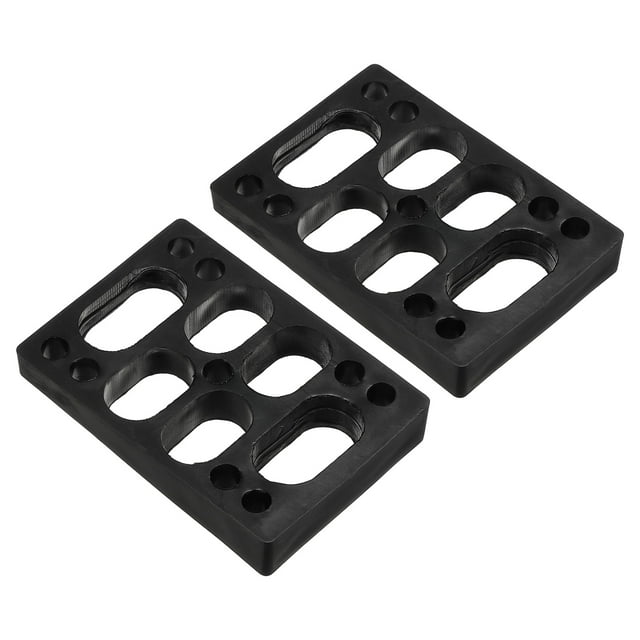 Unique Bargains Skateboard Riser Pads, 2pcs 3x2' Skateboard Angled Wedge Pads, Black