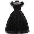 thumbnail image 4 of Addams-Disfraz de Cosplay de Wednesday para niña, Vestidos para niños, Carnaval, Pascua, fiesta de disfraces de Halloween para 3-12 años, novedad de 2023, 4 of 4