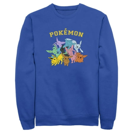Men's Pokemon Eeveelutions Sweatshirt Royal Blue 2X Large