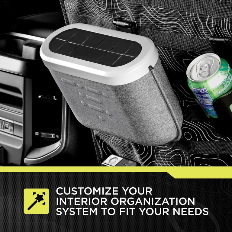 Auto Drive Trash Can with MOLLE Strap Compatible Cover for Vehicle