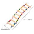 thumbnail image 2 of WEUVEB Budgie Step Ladder Colorful Design Multi Wood for Parrot Motor Skills 1Pack, 2 of 8