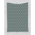 thumbnail image 1 of Fleur De Lis Tapestry, Abstract Dotted Rectangles with Floral Pattern Polka Dots with Vintage Motifs, Wall Hanging for Bedroom Living Room Dorm Decor, 40W X 60L Inches, Sage Green, by Ambesonne, 1 of 2