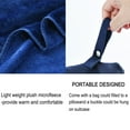 thumbnail image 6 of Tirrinia 4-in-1 Travel Blanket Luxurious Premium Micro Fleece Lightweight 40" x 60" Cobalt Blue, 6 of 8
