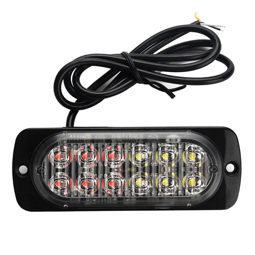 OTVIAP 1224V Truck Car 12 LED Flash Strobe Emergency Warning Light Flashing Lights, Strobe