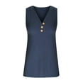 thumbnail image 5 of Njoeus Women's Button V-Neck Tank Tops, Womens Casual Sleeveless Ribbed Shirts Tunic Tops Summer Loose Dressy Blouse Long Tees S-XXL, 5 of 6