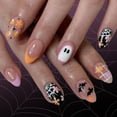 thumbnail image 4 of Halloween Almond Shaped Glues on Nails with Bat Designs on Nails Full Covers Artificial Nails, 4 of 8