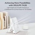 thumbnail image 3 of Ventilador de escritorio JISULIFE FA26 recargable, 4500 mAh, 180°, plegable, Wh, 3 of 3