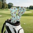 thumbnail image 3 of Yuyamidu Capybara Golf Club Covers Driver Headcover Hybrid Headcover Fairway Wood Head Covers Lemon Golf Headcovers PU Leather Golf Headcovers for Golf Clubs Women Golfer, Blue, 3 of 8