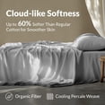thumbnail image 5 of Eucalyptus Sheets – Cooling Tencel Sheets Queen Blend with Egyptian Cotton, Ultra-Soft Breathable Percale Weave 4-Piece Bedding Set for a Luxurious, Refreshing Sleep (Light Grey)$$Bedding, 5 of 9