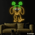 thumbnail image 4 of Craftnamesign Cute Dachshund Neon Sign, St. Patrick's Day LED Sign Decor, 4 of 4