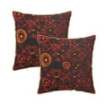 thumbnail image 1 of Velvet Decorative Throw Pillow Covers Set of 2, Soft Square Cushion Cover with Invisible Zipper Network Points Printing, 16"x16", 1 of 7