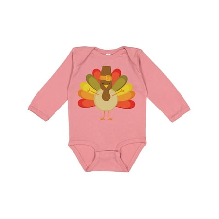 

Inktastic Thanksgiving Pilgrim Turkey Holiday Gift Baby Boy or Baby Girl Long Sleeve Bodysuit