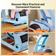 thumbnail image 6 of Hat Heat Press Machine,GOCHIFIX Manual Hat Heat Press with 2pcs Interchangeable Platens for Caps Hats T-Shirts and HTV Iron On and Sublimation Projects,Blue ﻿, 6 of 8