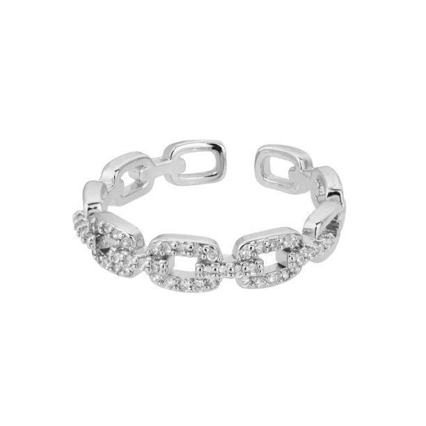 Anillos de cadena retorcida con hebilla OT de acero inoxidable para mujeres y hombres, Color dorado, anillo de boda abierto, joyería estética de lujo, regalos para parejas