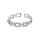 thumbnail image 1 of Anillos de cadena retorcida con hebilla OT de acero inoxidable para mujeres y hombres, Color dorado, anillo de boda abierto, joyería estética de lujo, regalos para parejas, 1 of 4