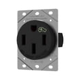 thumbnail image 1 of Receptáculo de carga Leviton 1450R, 50 amperios, vehículo eléctrico pesado, negro, 1 of 6