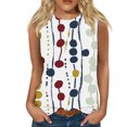 thumbnail image 1 of Snorda Débardeurs pour Femmes Grande Taille Mode Féminine Décontractée Été Imprimé Sans Manches Col Rond Haut Blouse Débardeur P-5TG, 1 of 5
