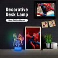 thumbnail image 2 of Lámpara de noche Spiderman para niños, ilusión 3D, control táctil, colores dinámicos, cambio con 3 patrones, Capitán América Iron Man juguetes para niños regalos para hombres y niños, 2 of 5
