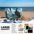 thumbnail image 5 of Balery Majestic Eagle Over Castle Beach Travel Bag - Water-Resistant, Large Capacity Lightweight Tote with 7 Pockets for Women and Men - Perfect for Beach, Pool, Gym, and Travel, 5 of 7