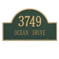 thumbnail image 1 of Arch Marker - Estate Wall - Two Line- Green/Gold, 1 of 1
