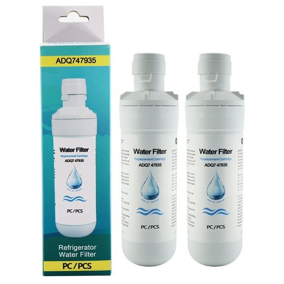 Water filter Replacement 2 Pack for LT1000PC/PCS, ADQ74793504, ADQ747935, MDJ64844601 Filter and LT120F ADQ73334008, Reduces Chlorine in Fresh Air