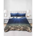 thumbnail image 2 of Twin XL Quilt Bedding Set, Navy Blue Ocean Waves Reversible Summer Quilt 3 Pieces, Summer Beach Coastal Abstract Lightweight Bedspreads Coverlets with 2 Pillow Shams for All Seasons, 2 of 5