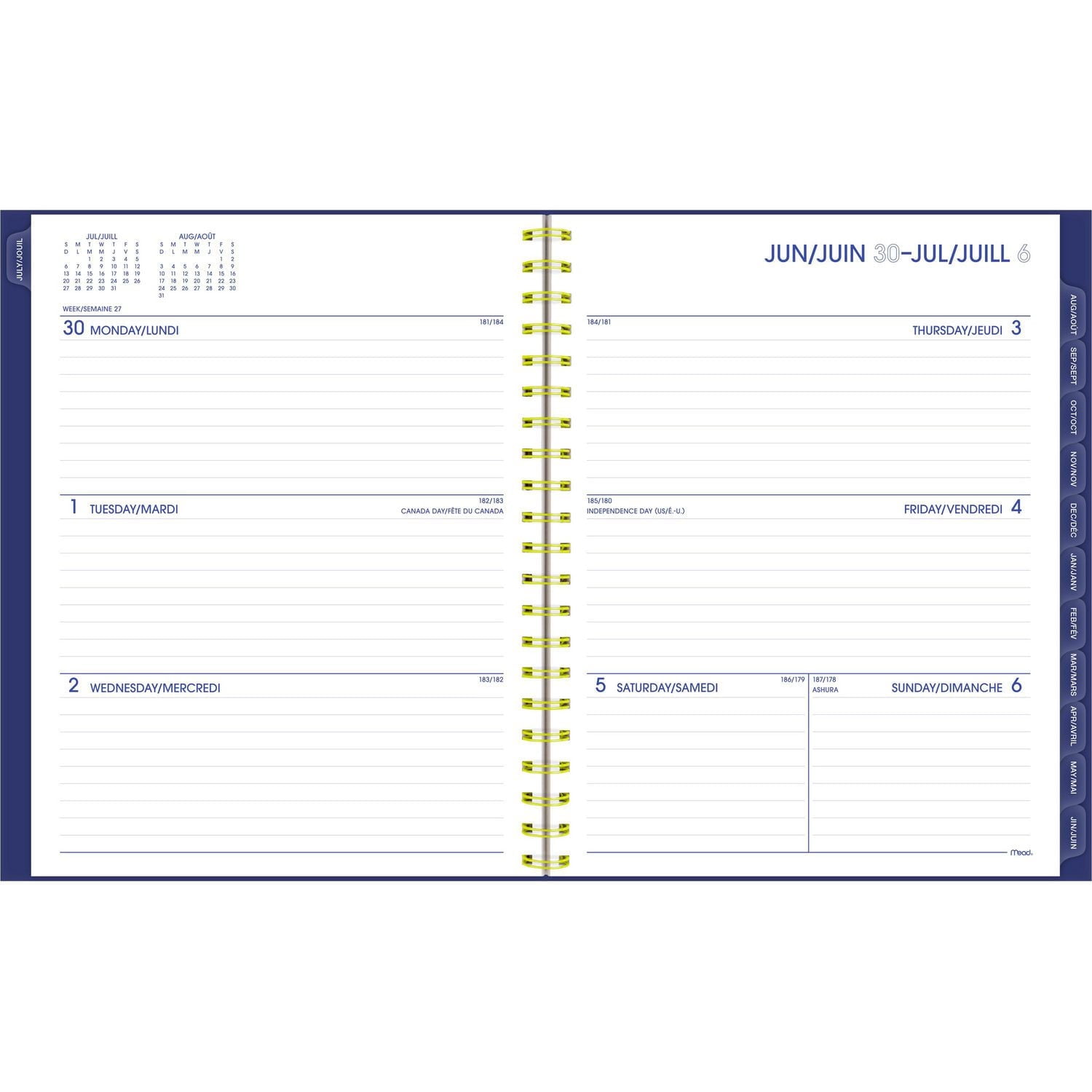 2025-2026 Mead® Colour Pop Blue Large Weekly Academic Year Planner