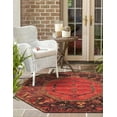 thumbnail image 4 of Unique Loom Outdoor Tribal Collection Area Rug - Quepos (5' 3" Octagon Multi/Black), 4 of 9