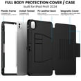 thumbnail image 3 of Dteck Luxury Business Case for iPad Pro 11 inch (M4) 2024,Mangetic Leathe Card Slots Smart Case Built-in Pencil Holder Shockproof TPU 7 Viewing Angles Stand Folio Cover,Black, 3 of 10