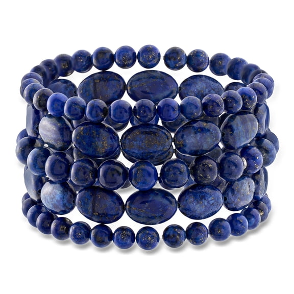 Ross-Simons Lapis Jewelry Set: 5 Bead Stretch Bracelets, Women's, Adult
