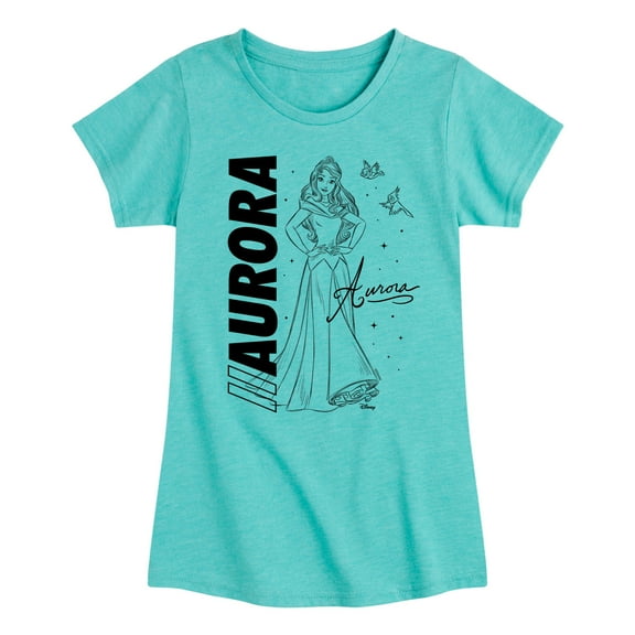 Disney Princess - Autograph Aurora - Toddler & Youth Girls Short Sleeve Graphic T-Shirt