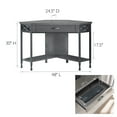 thumbnail image 4 of Leick Home Chisel & Forge Corner Computer Desk, Smoke Gray and Matte Black, 4 of 18