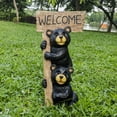 thumbnail image 1 of Stacking Bears Statue with Welcome Sign Garden Yard Porch Decor, 1 of 1