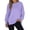 (Solid)Purple, variant on YODETEY Women's Crewneck Sweatshirt with Long Sleeve,Casual Side Zipper Sweatshirts, Women's Plus Gray,Size S