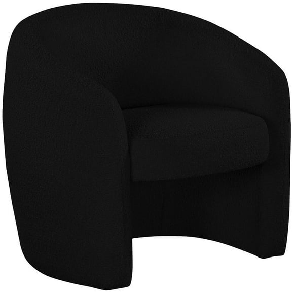 Acadia Black Boucle Fabric Accent Chair