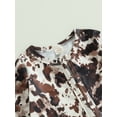 thumbnail image 5 of Western Newborn Baby Boy Girl Clothes Outfit Cow Print Jumpsuit Long Sleeve Zipper Romper Playsuit Infant Clothes, 5 of 9