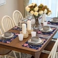thumbnail image 6 of Placemats Set of 4 / 6, American Stars1 Placemats for Dining Table Indoor/Outdoors Heat Resistant Washable Placemats 18" x 12", 6 of 8