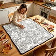 thumbnail image 3 of YYDENG Halloween DIY Coloring Blanket, 3 Sizes 70×100cm 150×130cm 150×200cm Polyester Interactive Drawing Throw Blanket For Family Hand‑Painting Activity Indoor Home Party Decoration, 3 of 8