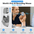 thumbnail image 3 of 2026 Wireless AI Mouse - Bluetooth GPT Air Mouse with Voice Recording & Summarize by AI, Detachable Presenter Presentation Pointers Remote with Laser, Compatible with PC/Mac/Laptop, Silver, 3 of 9
