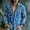 Blue#1, variant on Men's Floral Print Long Sleeve Button-Up Shirt Turndown Collar Botanical Pattern Relaxed Fit Casual Vacation Party Daily Wear Breathable Top