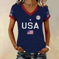 thumbnail image 2 of MEICHEN Women's 250Th Anniversary Print V Neck T Shirt 250Th Anniversary Tshirt Patriotic Tee, 2 of 7
