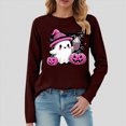 thumbnail image 2 of Godom Halloween Shirts for Women Long Sleeve Crewneck Casual Dressy Tops Funny Graphic Fall Fashion Outfits, 2 of 4