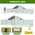 thumbnail image 3 of Costway Large Metal Chicken Coop Walk-in Poultry Cage Hen Rabbit Run House with  Cover, 3 of 9