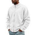thumbnail image 3 of Men's Casual Corduroy Jacket Lightweight Zip Up Vintage Jacket Collared Bomber Jacket with Kangaroo Pockets, 3 of 6