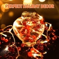 thumbnail image 4 of Sinhoon LED Beaded Garland String Lights 10FT, Beaded Lighted Berry Garland Lights for Christmas Festive Fireplace Mantel Decorations, 4 of 6