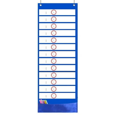 YROHGKPN Pocket Chart Daily Schedule Planner 13 Dry-Eraser Cards Classroom Home